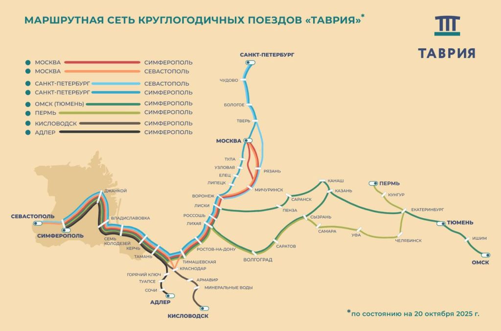 Расписание поезда Таврия - купить билеты в Крым онлайн